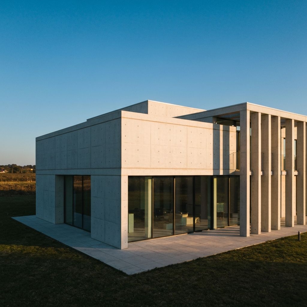 Nowoczesny budynek architektoniczny z przeszkloną elewacją